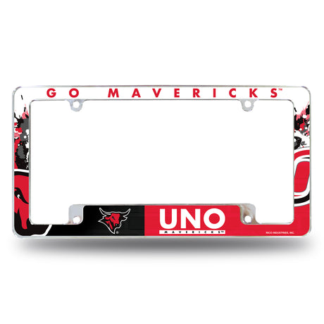 NCAA Nebraska-Omaha Mavericks Chrome License Plate Frame Fan Gear NCAA Nebraska-Omaha Mavericks