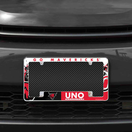 NCAA Nebraska-Omaha Mavericks Chrome License Plate Frame Fan Gear NCAA Nebraska-Omaha Mavericks
