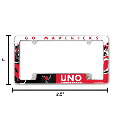 NCAA Nebraska-Omaha Mavericks Chrome License Plate Frame Fan Gear NCAA Nebraska-Omaha Mavericks