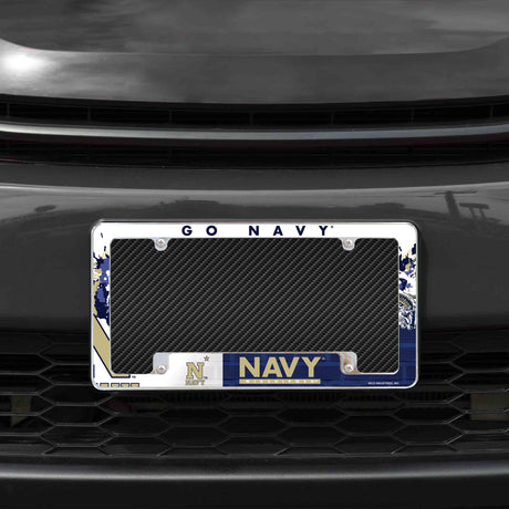 NCAA Naval Academy Midshipmen Chrome License Plate Frame Fan Gear NCAA Naval Academy Midshipmen
