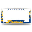 NCAA Fort Lewis Skyhawks Chrome License Plate Frame Fan Gear NCAA Fort Lewis Skyhawks