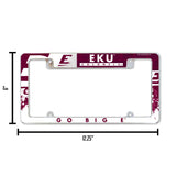 NCAA Eastern Kentucky Colonels Chrome License Plate Frame Fan Gear NCAA Eastern Kentucky Colonels
