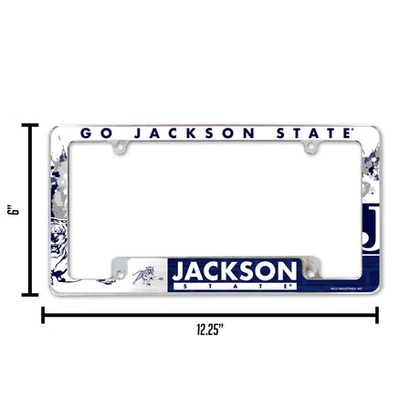 NCAA Jackson State Tigers - JSU Chrome License Plate Frame Fan Gear NCAA Jackson State Tigers