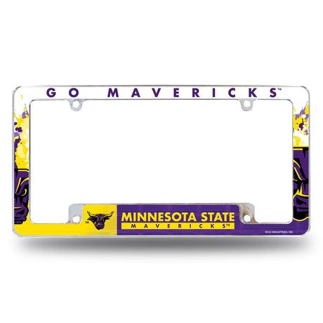 NCAA Minnesota State-Mankato Mavericks Chrome License Plate Frame Fan Gear NCAA Minnesota State-Mankato Mavericks