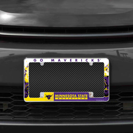 NCAA Minnesota State-Mankato Mavericks Chrome License Plate Frame Fan Gear NCAA Minnesota State-Mankato Mavericks