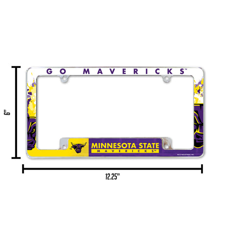 NCAA Minnesota State-Mankato Mavericks Chrome License Plate Frame Fan Gear NCAA Minnesota State-Mankato Mavericks