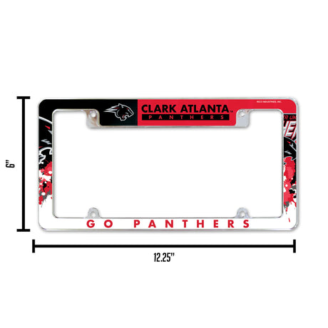 NCAA Clark Atlanta University Panthers - CAU Chrome License Plate Frame Fan Gear NCAA Clark Atlanta University Panthers