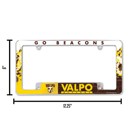 NCAA Valparaiso Crusaders Chrome License Plate Frame Fan Gear NCAA Valparaiso Crusaders