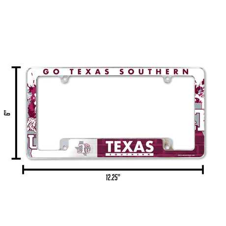 NCAA Texas Southern Tigers Chrome License Plate Frame Fan Gear NCAA Texas Southern Tigers