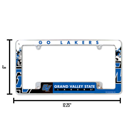 NCAA Grand Valley State Lakers Chrome License Plate Frame Fan Gear NCAA Grand Valley State Lakers