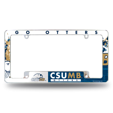 NCAA Cal State-Monterey Bay Otters Chrome License Plate Frame Fan Gear NCAA Cal State-Monterey Bay Otters