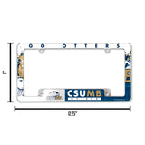 NCAA Cal State-Monterey Bay Otters Chrome License Plate Frame Fan Gear NCAA Cal State-Monterey Bay Otters