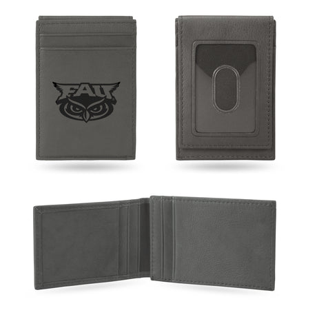 NCAA Florida Atlantic Owls Laser Engraved Front Pocket Wallet Fan Gear NCAA Florida Atlantic Owls