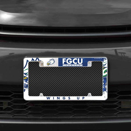 NCAA Florida Gulf Coast Eagles - FGCU Chrome License Plate Frame Fan Gear NCAA Florida Gulf Coast Eagles