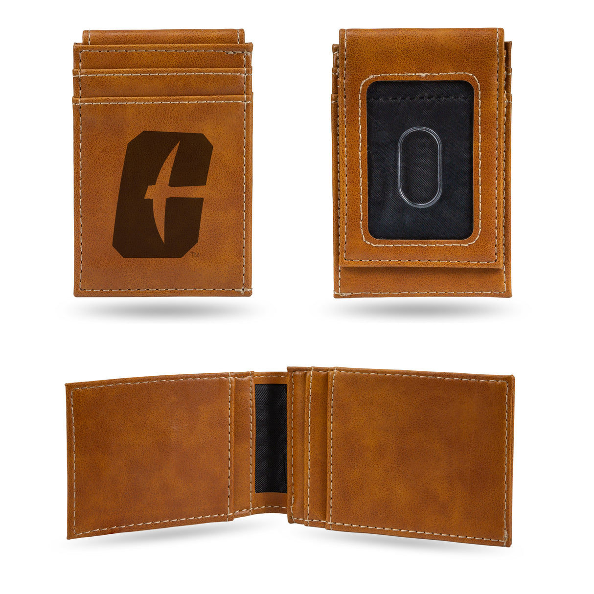 NCAA North Carolina-Charlotte 49ers Laser Engraved Front Pocket Wallet Fan Gear NCAA North Carolina-Charlotte 49ers
