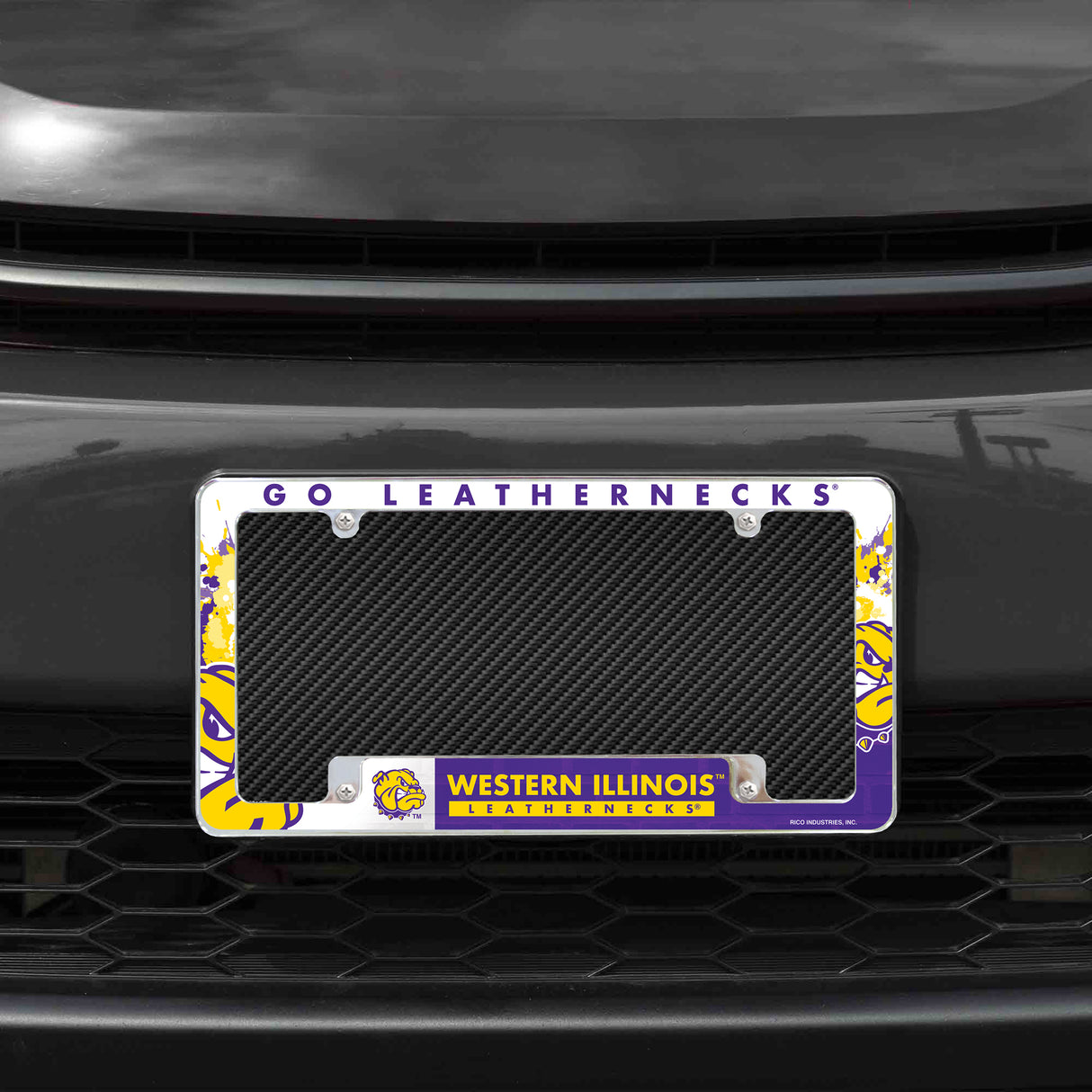 NCAA Western Illinois Leathernecks Chrome License Plate Frame Fan Gear NCAA Western Illinois Leathernecks