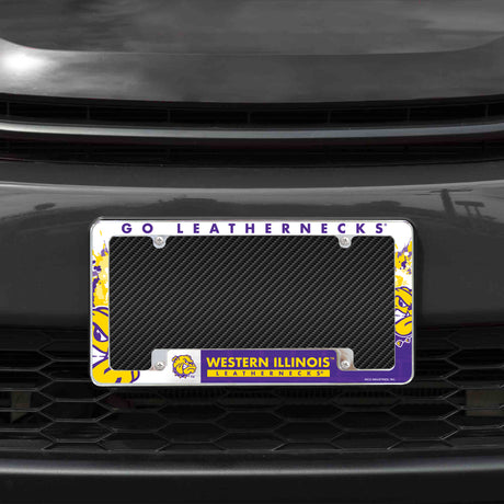 NCAA Western Illinois Leathernecks Chrome License Plate Frame Fan Gear NCAA Western Illinois Leathernecks