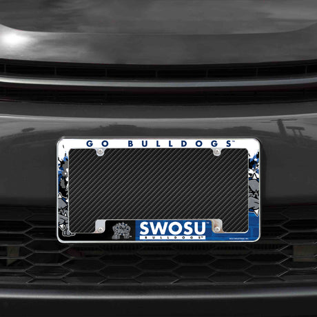 NCAA Southwestern Oklahoma State Bulldogs Chrome License Plate Frame Fan Gear NCAA Southwestern Oklahoma State Bulldogs