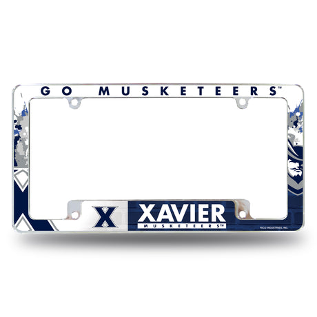 NCAA Xavier Musketeers Chrome License Plate Frame Fan Gear NCAA Xavier Musketeers