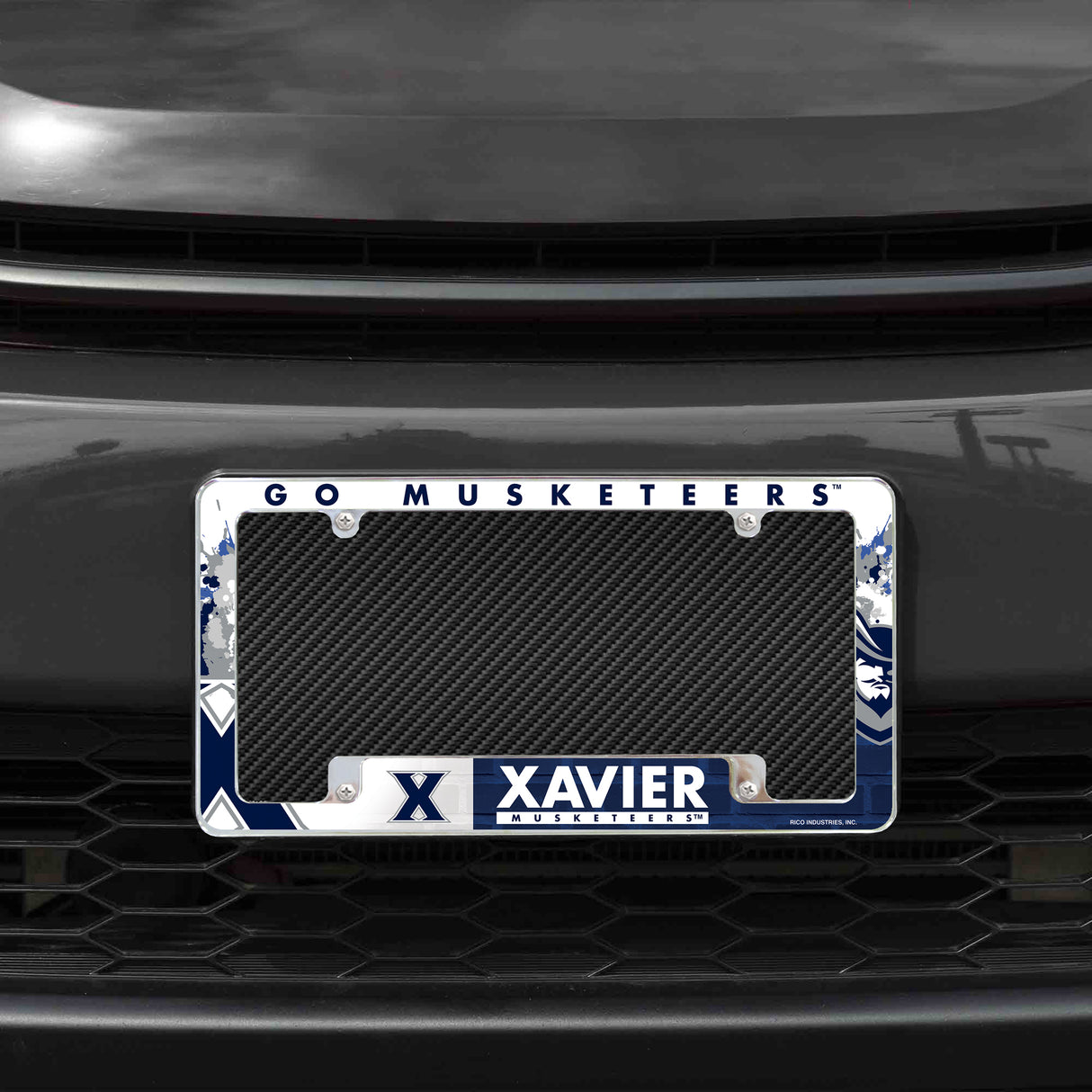 NCAA Xavier Musketeers Chrome License Plate Frame Fan Gear NCAA Xavier Musketeers