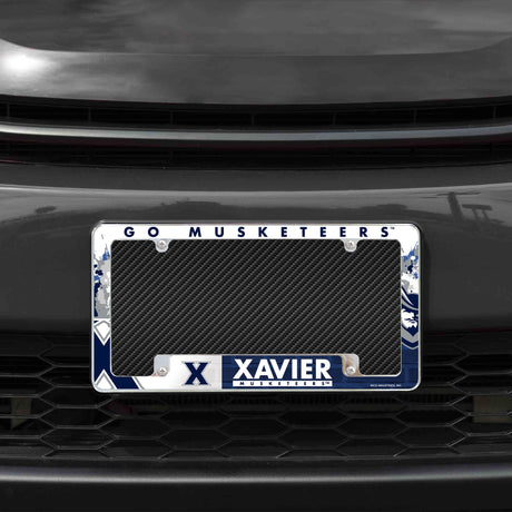 NCAA Xavier Musketeers Chrome License Plate Frame Fan Gear NCAA Xavier Musketeers