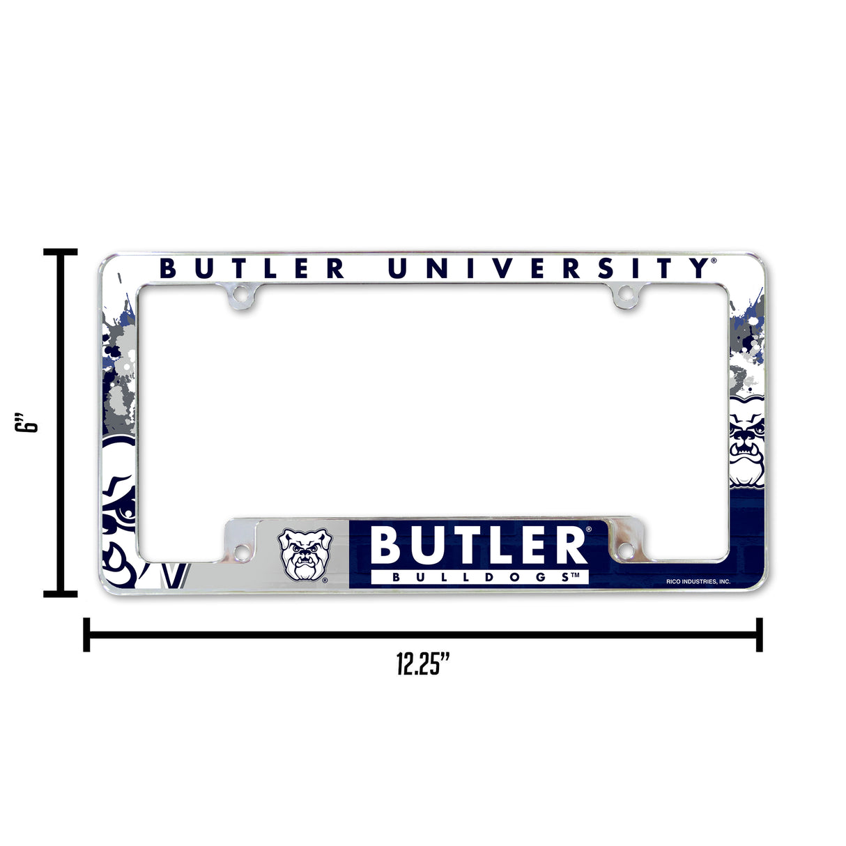 NCAA Butler Bulldogs Chrome License Plate Frame Fan Gear NCAA Butler Bulldogs