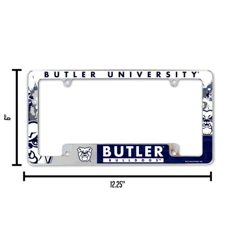 NCAA Butler Bulldogs Chrome License Plate Frame Fan Gear NCAA Butler Bulldogs