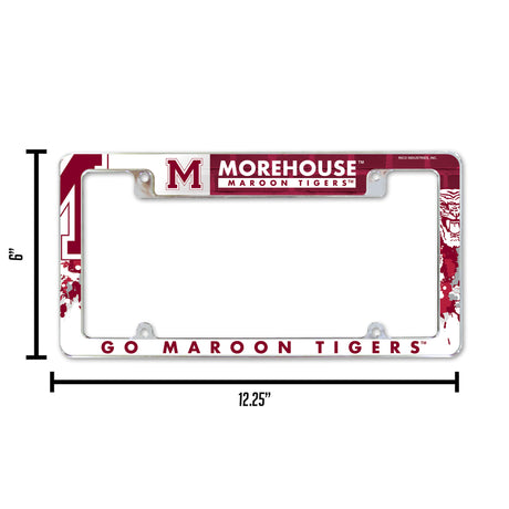 NCAA Morehouse Maroon Tigers Chrome License Plate Frame Fan Gear NCAA Morehouse Maroon Tigers