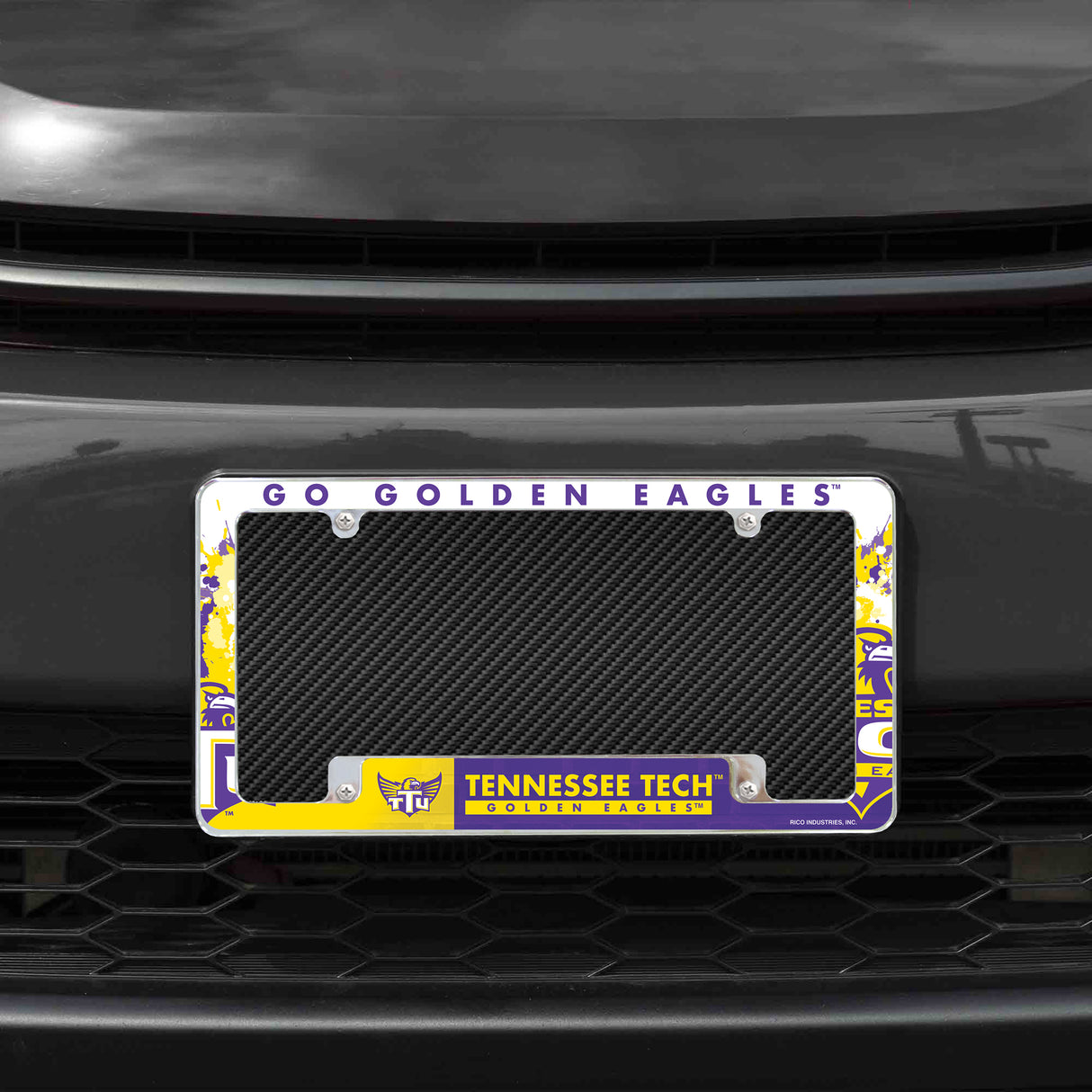 NCAA Tennessee Tech Golden Eagles Chrome License Plate Frame Fan Gear NCAA Tennessee Tech Golden Eagles