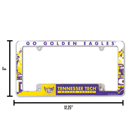NCAA Tennessee Tech Golden Eagles Chrome License Plate Frame Fan Gear NCAA Tennessee Tech Golden Eagles