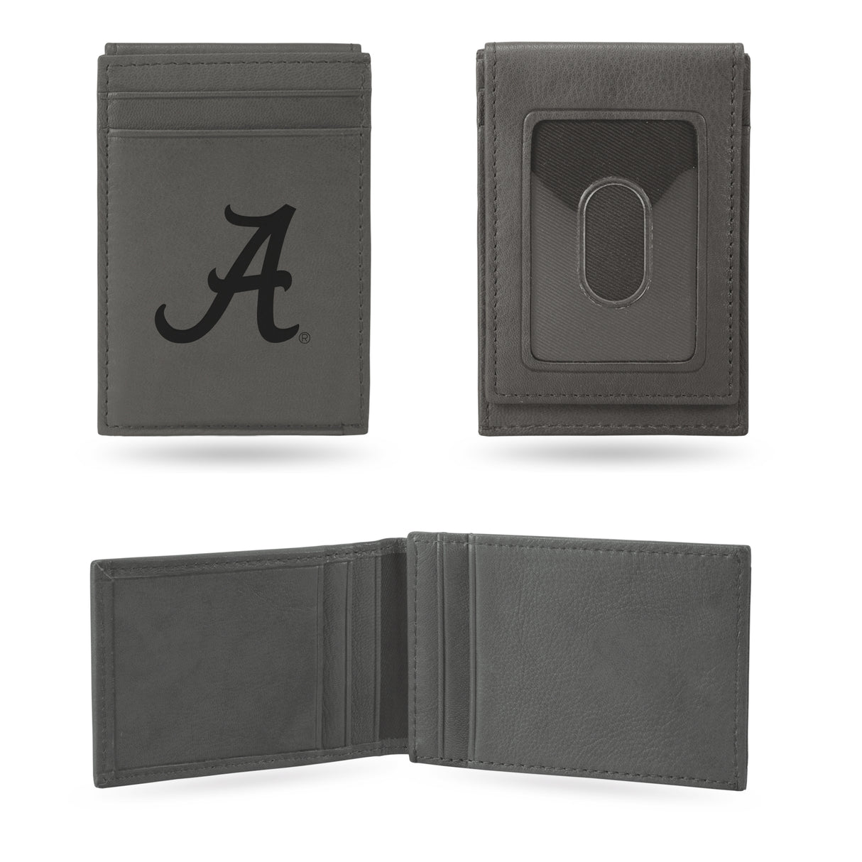NCAA Alabama Crimson Tide Laser Engraved Front Pocket Wallet Fan Gear NCAA Alabama Crimson Tide