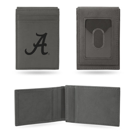 NCAA Alabama Crimson Tide Laser Engraved Front Pocket Wallet Fan Gear NCAA Alabama Crimson Tide