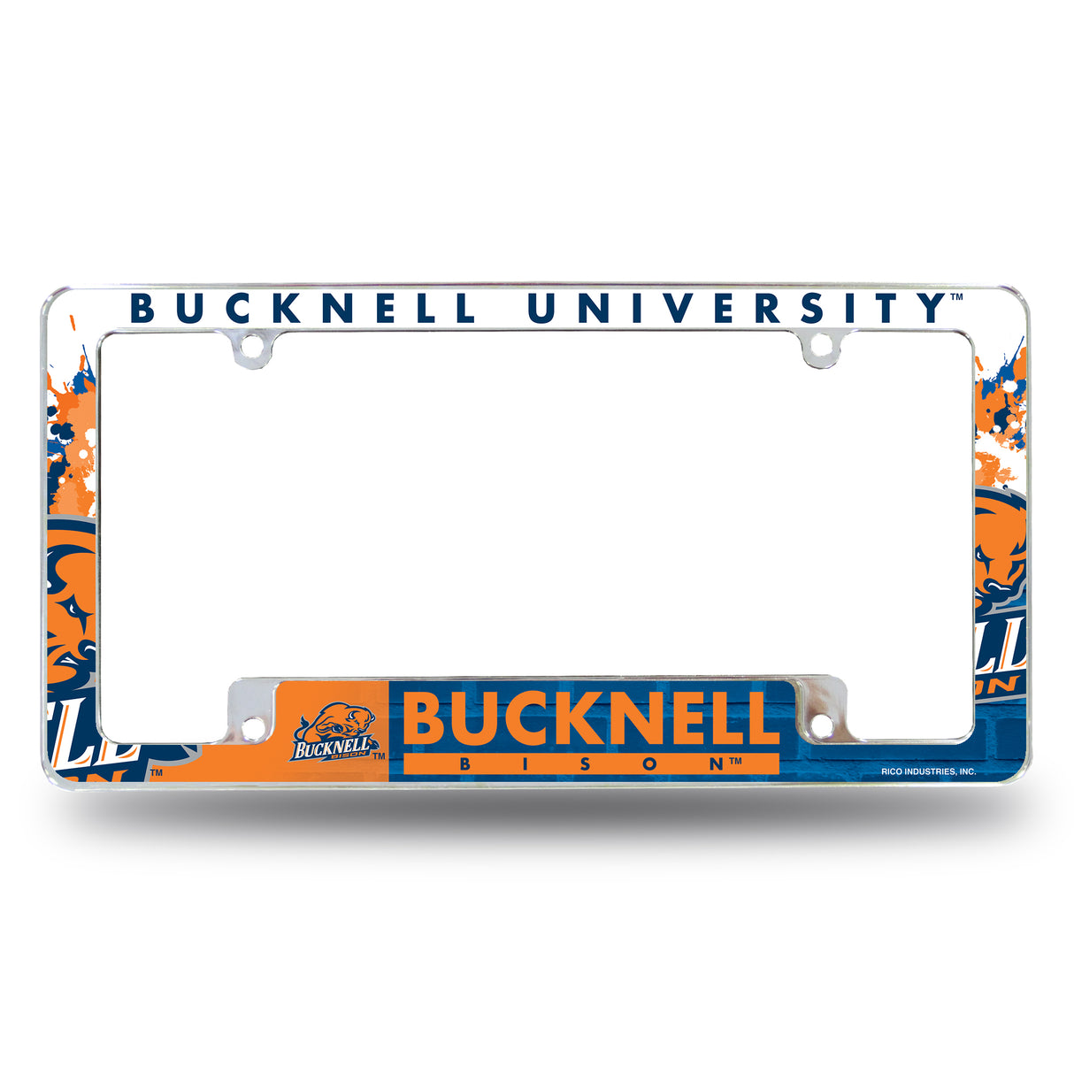 NCAA Bucknell Bison Chrome License Plate Frame Fan Gear NCAA Bucknell Bison