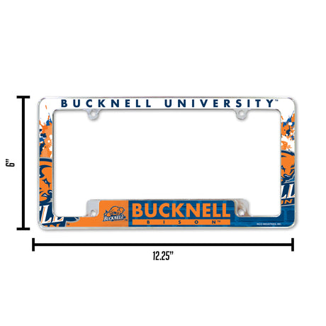 NCAA Bucknell Bison Chrome License Plate Frame Fan Gear NCAA Bucknell Bison