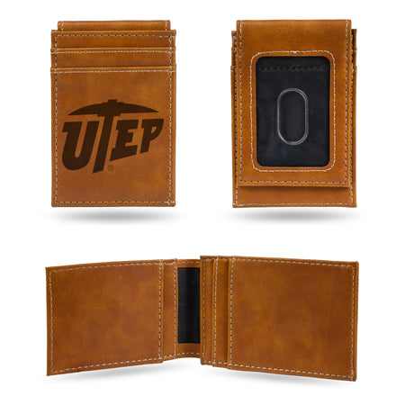 NCAA Texas-El Paso Miners - UTEP Laser Engraved Front Pocket Wallet Fan Gear NCAA Texas-El Paso Miners