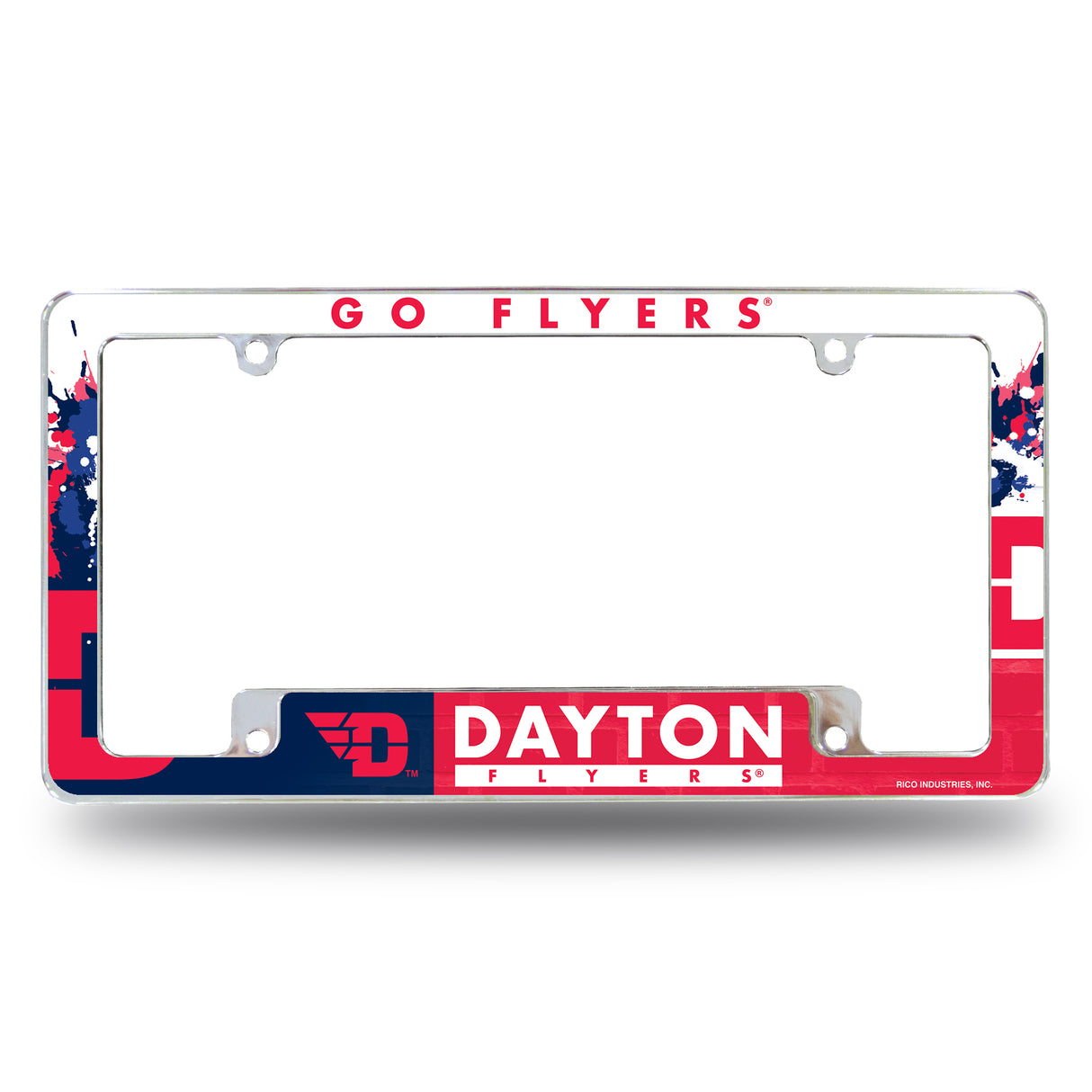 NCAA Dayton Flyers Chrome License Plate Frame Fan Gear NCAA Dayton Flyers