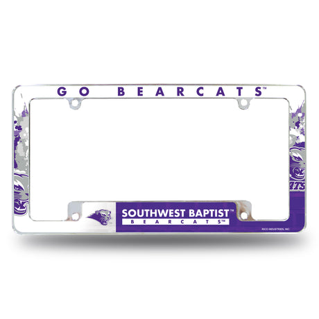 NCAA Southwest Baptist Bearcats Chrome License Plate Frame Fan Gear NCAA Southwest Baptist Bearcats