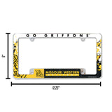 NCAA Missouri Western State Griffons Chrome License Plate Frame Fan Gear NCAA Missouri Western State Griffons