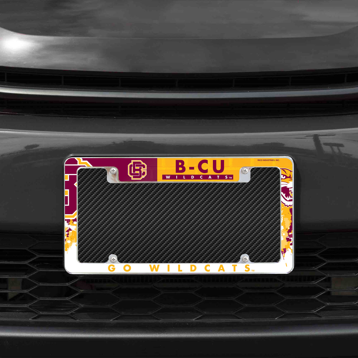 NCAA Bethune-Cookman Wildcats Chrome License Plate Frame Fan Gear NCAA Bethune-Cookman Wildcats