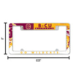 NCAA Bethune-Cookman Wildcats Chrome License Plate Frame Fan Gear NCAA Bethune-Cookman Wildcats