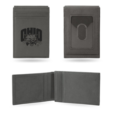 NCAA Ohio Bobcats Laser Engraved Front Pocket Wallet Fan Gear NCAA Ohio Bobcats