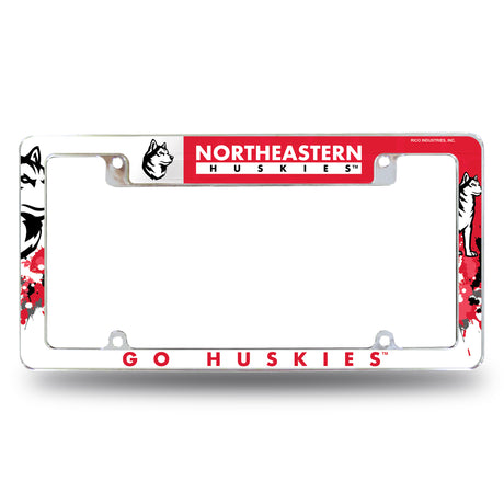 NCAA Northeastern Huskies Chrome License Plate Frame Fan Gear NCAA Northeastern Huskies