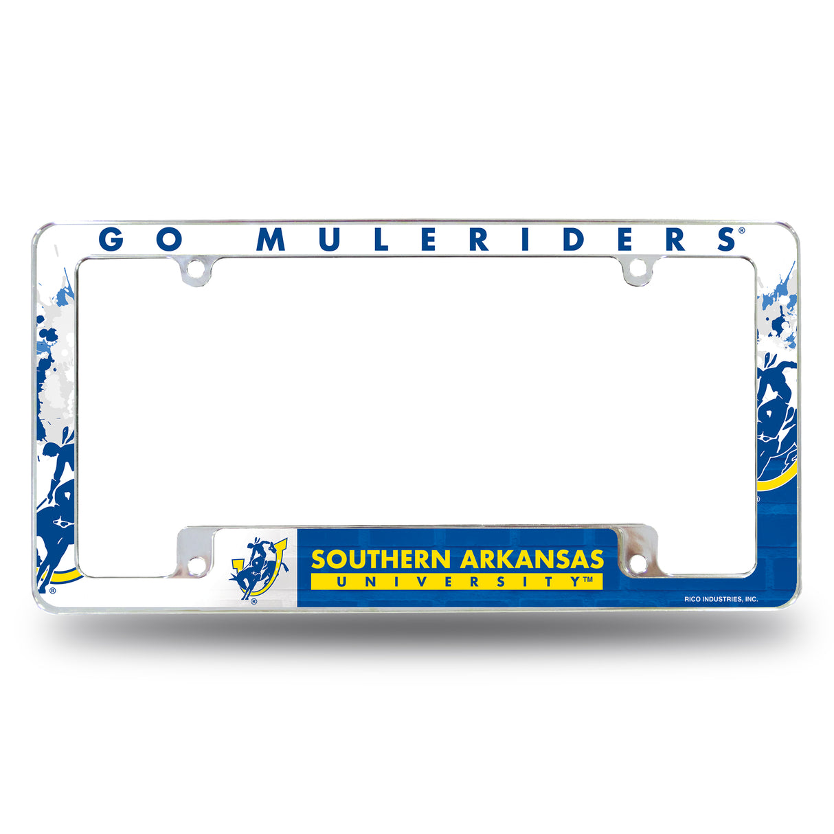 NCAA Southern Arkansas Muleriders Chrome License Plate Frame Fan Gear NCAA Southern Arkansas Muleriders