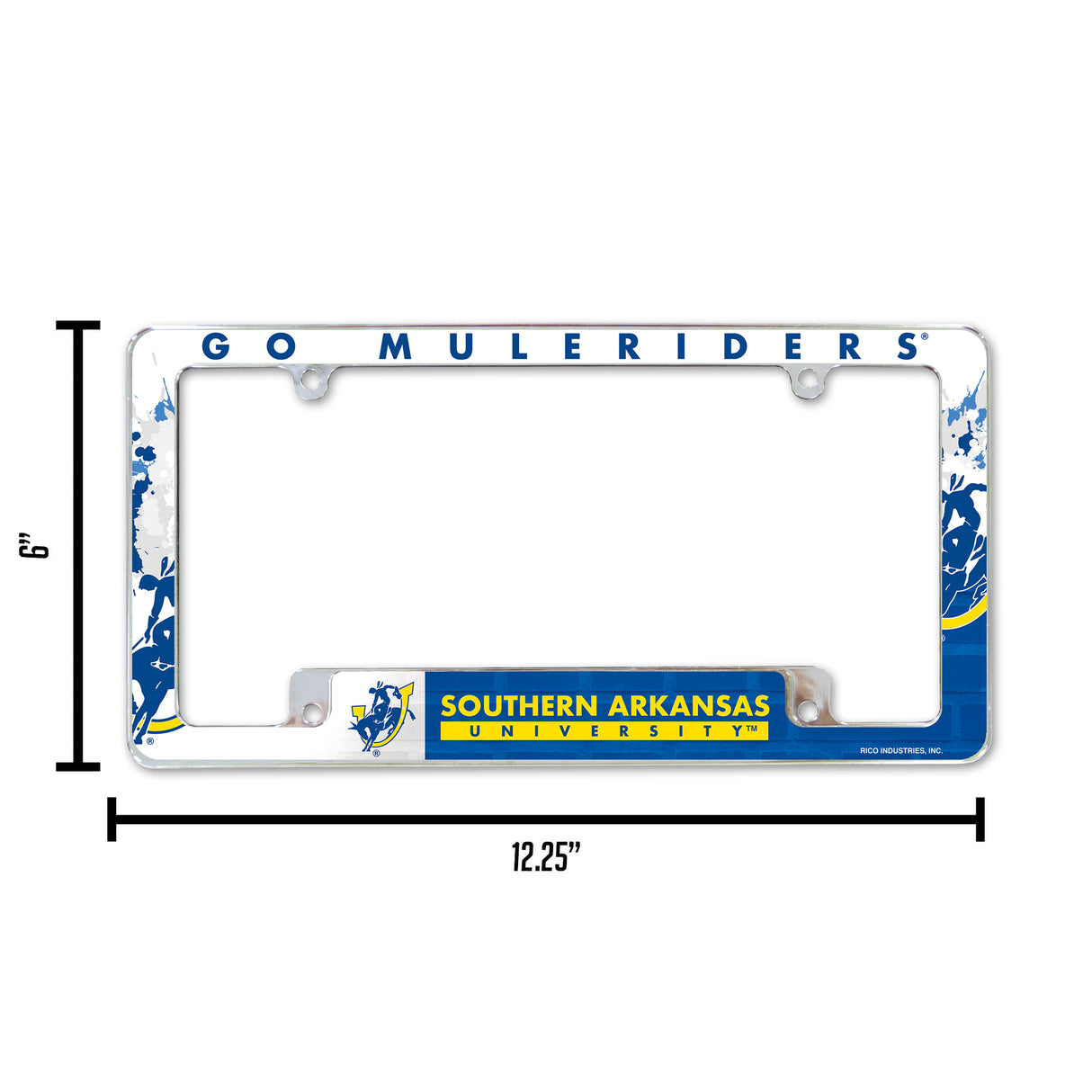 NCAA Southern Arkansas Muleriders Chrome License Plate Frame Fan Gear NCAA Southern Arkansas Muleriders