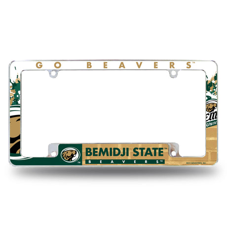 NCAA Bemidji State Beavers Chrome License Plate Frame Fan Gear NCAA Bemidji State Beavers