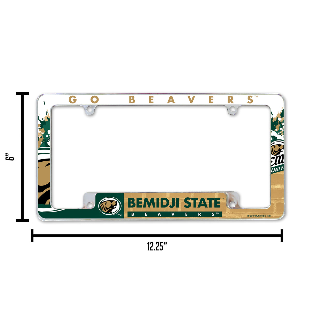 NCAA Bemidji State Beavers Chrome License Plate Frame Fan Gear NCAA Bemidji State Beavers