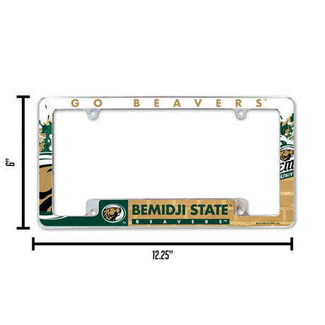 NCAA Bemidji State Beavers Chrome License Plate Frame Fan Gear NCAA Bemidji State Beavers