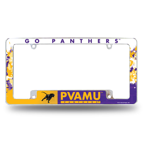 NCAA Prairie View A&M Panthers Chrome License Plate Frame Fan Gear NCAA Prairie View A&M Panthers