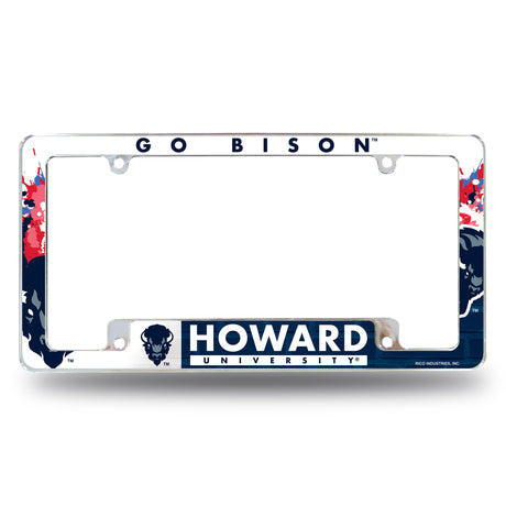 NCAA Howard Bison Chrome License Plate Frame Fan Gear NCAA Howard Bison