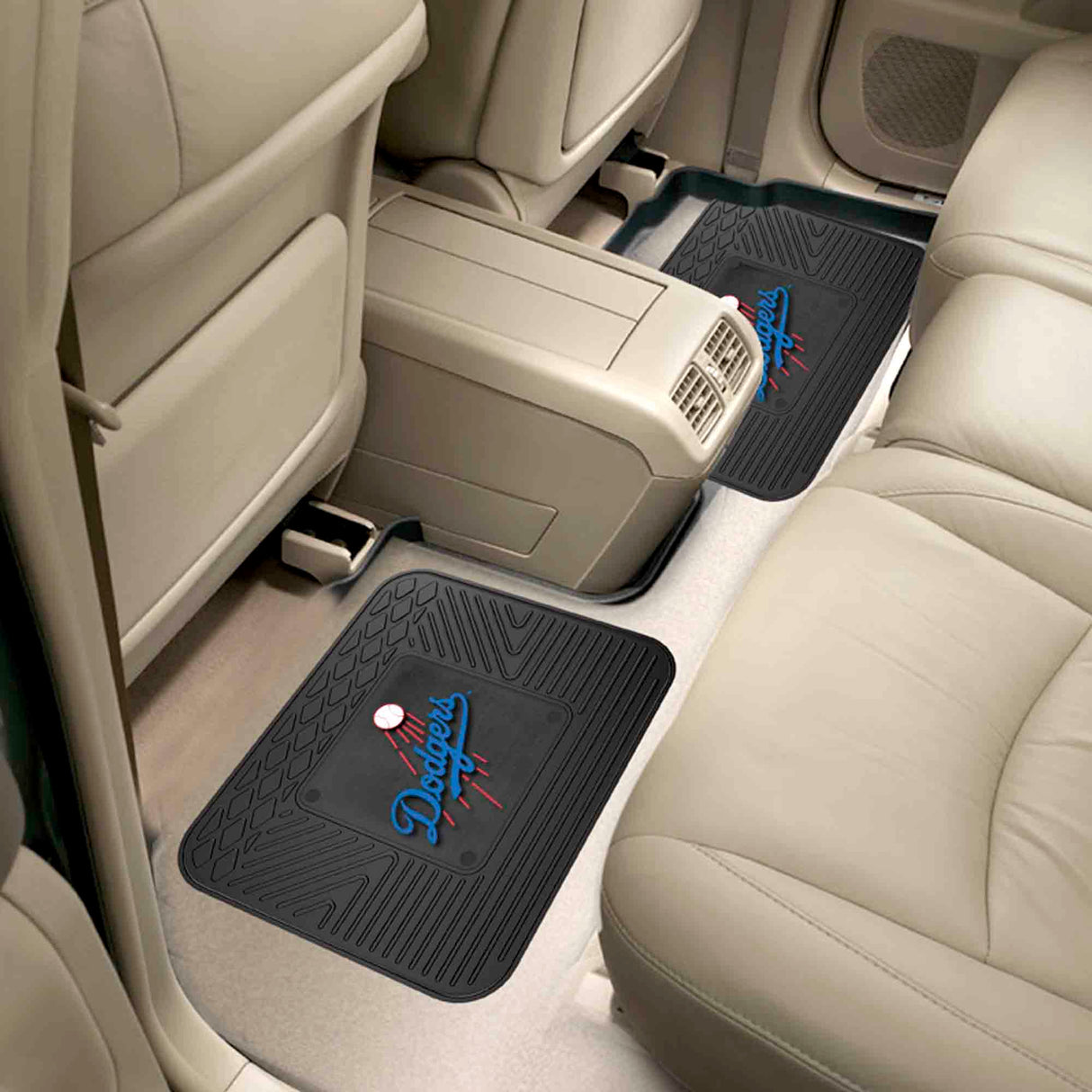 Fanmats Los Angeles Dodgers Back Seat Car Utility Mats - 2 Piece Set